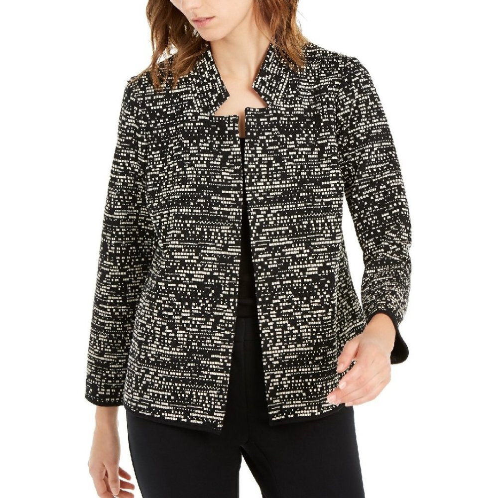 Alfani Notch-Collar Printed Jacket